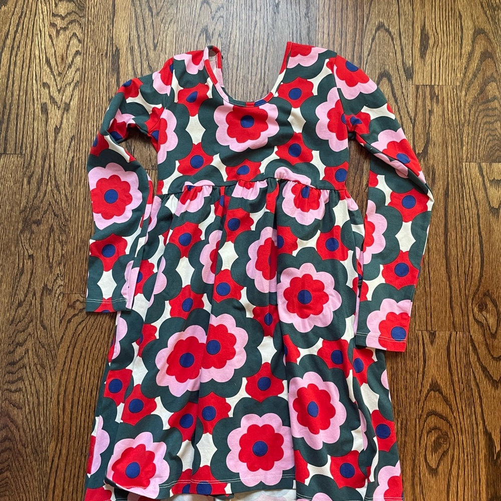 Hanna Andersson Floral Kids Dress - Red, Pink, Green